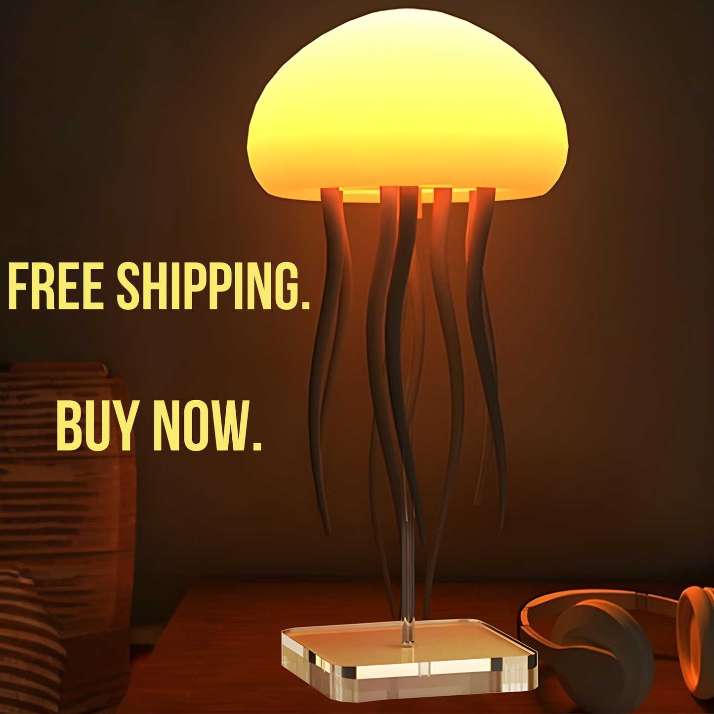 Jellyfish-shaped LED ambient lamp.