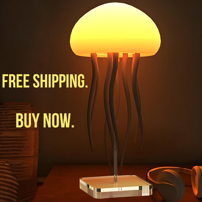 Jellyfish-shaped LED ambient lamp.